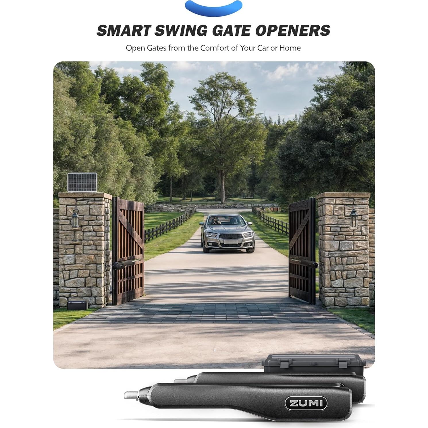 Abridor de Puerta Solar ZUMI 1100 lb Control App 6,1 m