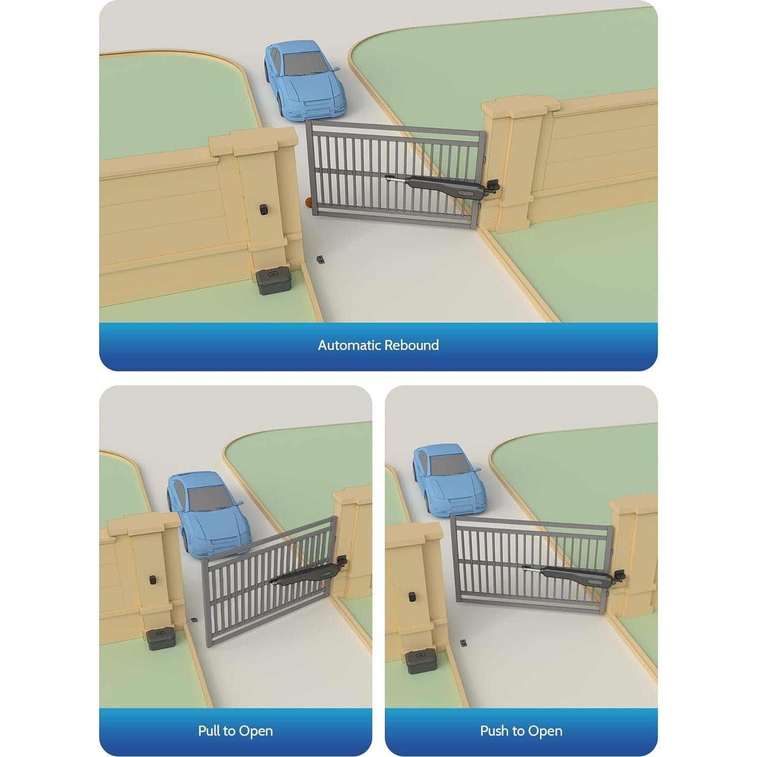 Abridor de Puerta Solar ZUMI 1100 lb Control App 6,1 m