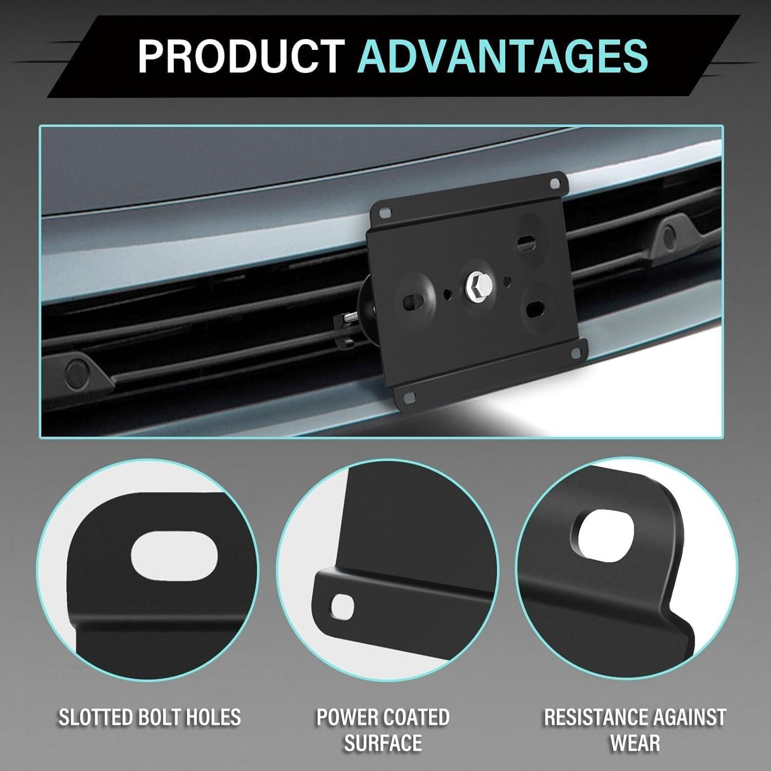 Soporte de Placa de Licencia Frontal DXIUORF para Audi Q5 Sportback y RS Q8