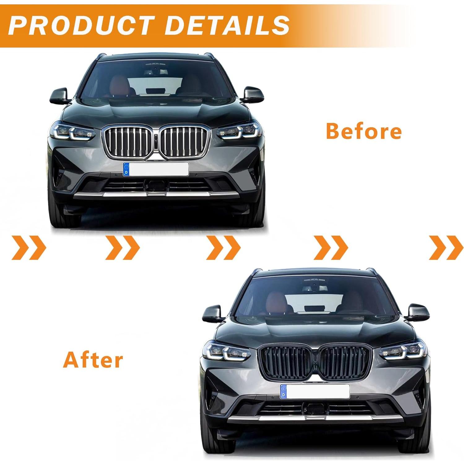 Parrilla Frontal Riñón Corkiauto para BMW X3 X4 2022-2024