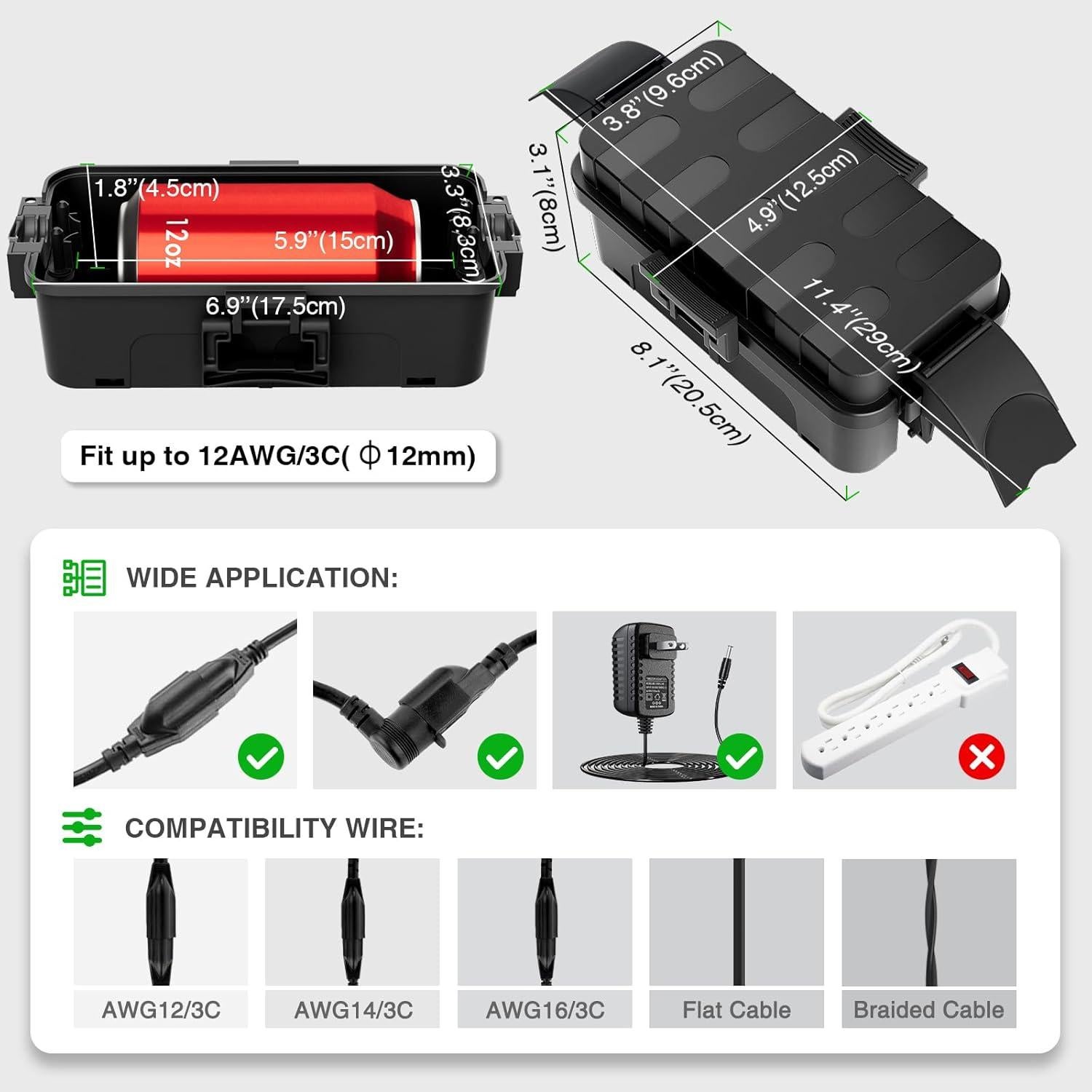 Caja Eléctrica Impermeable Flemoon IP55 para Conexiones