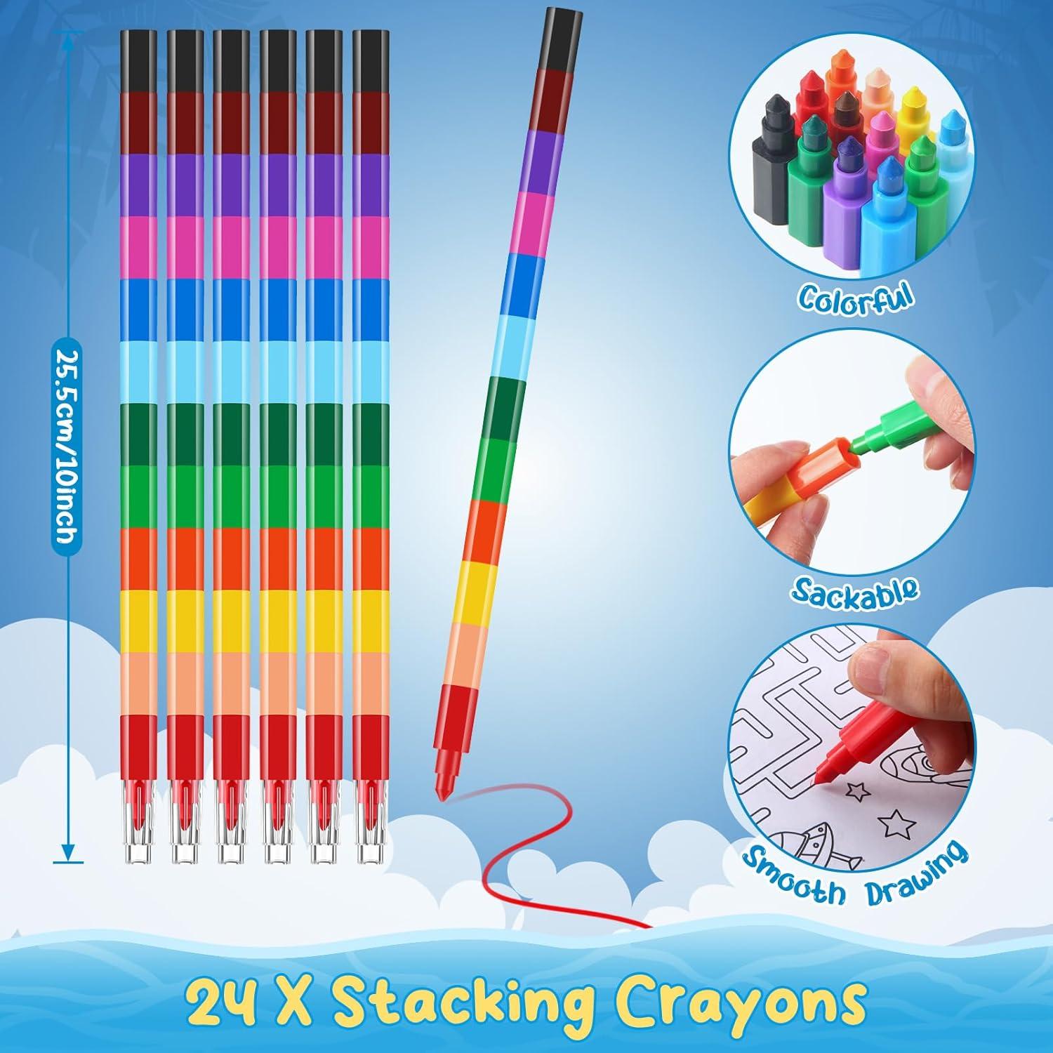 BenLouis 24 Libros de Colorear Espacio + 24 Crayones