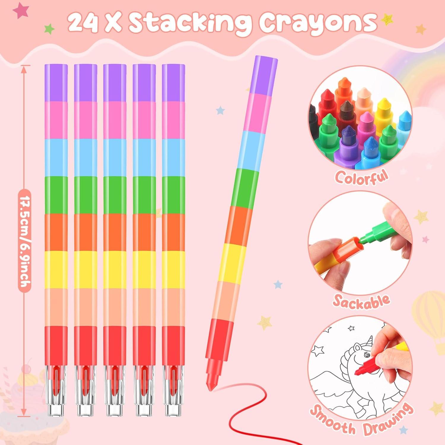 BenLouis 24 Libros de Colorear Unicornio + 24 Crayones