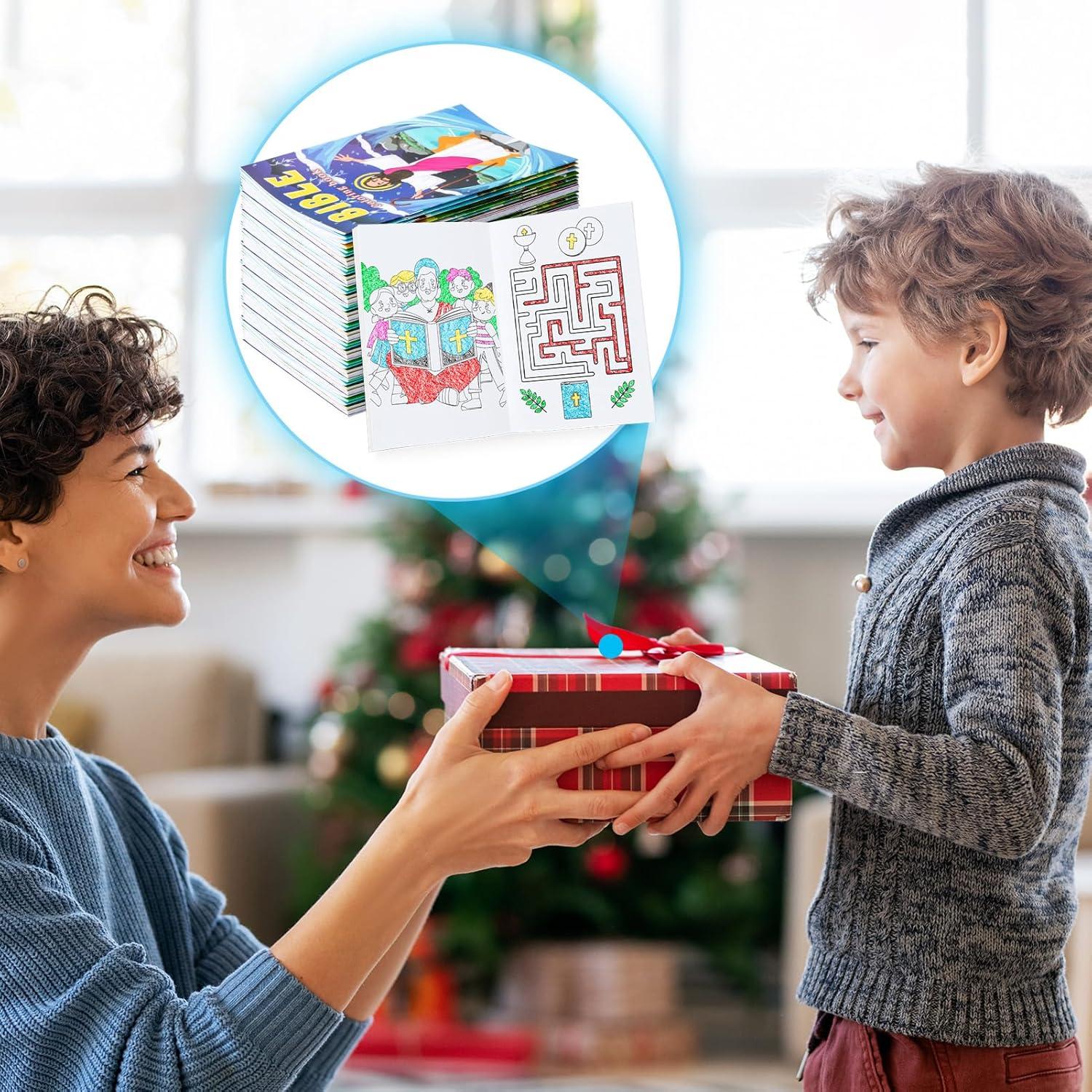 BenLouis 24 Libros de Colorear Cristianos + 24 Crayones