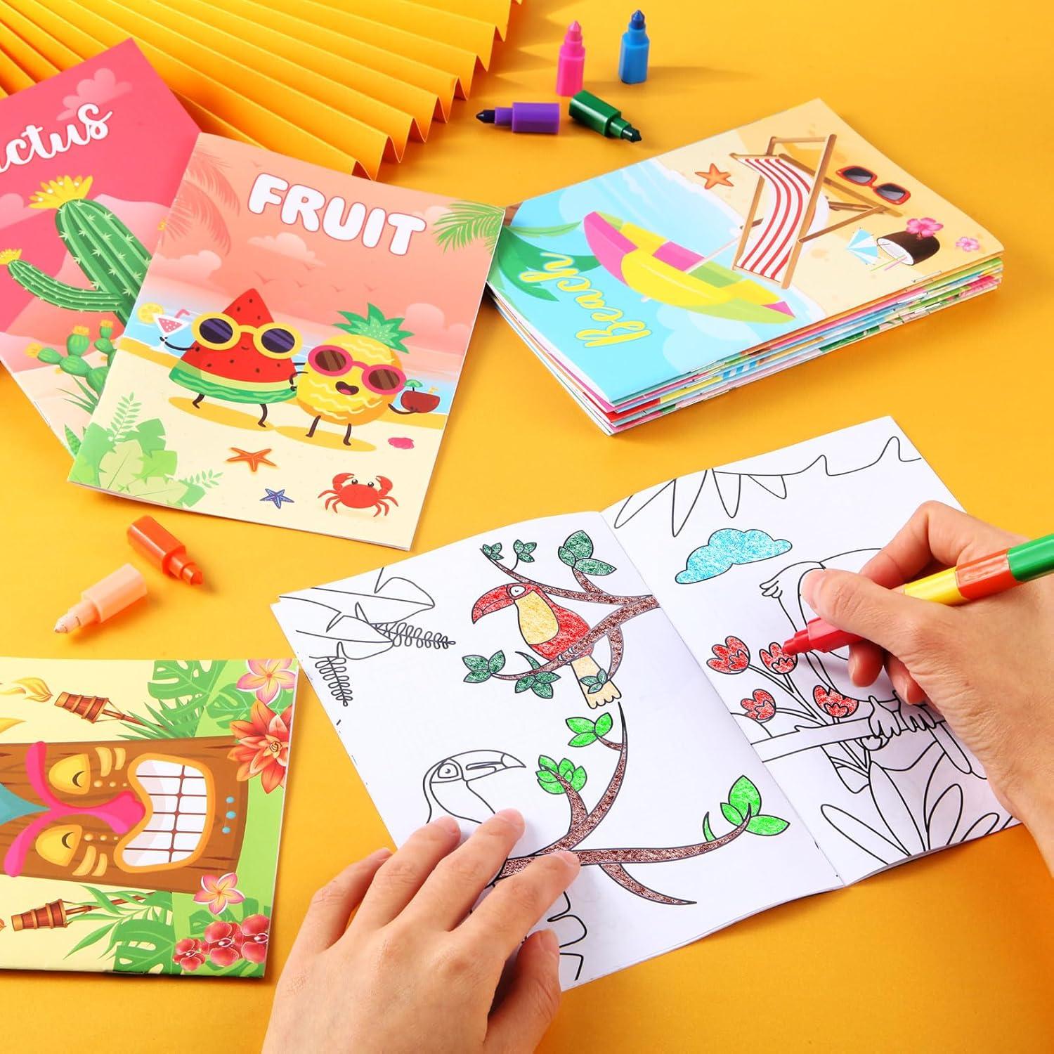 BenLouis Mini Libros para Colorear Verano + 24 Crayones