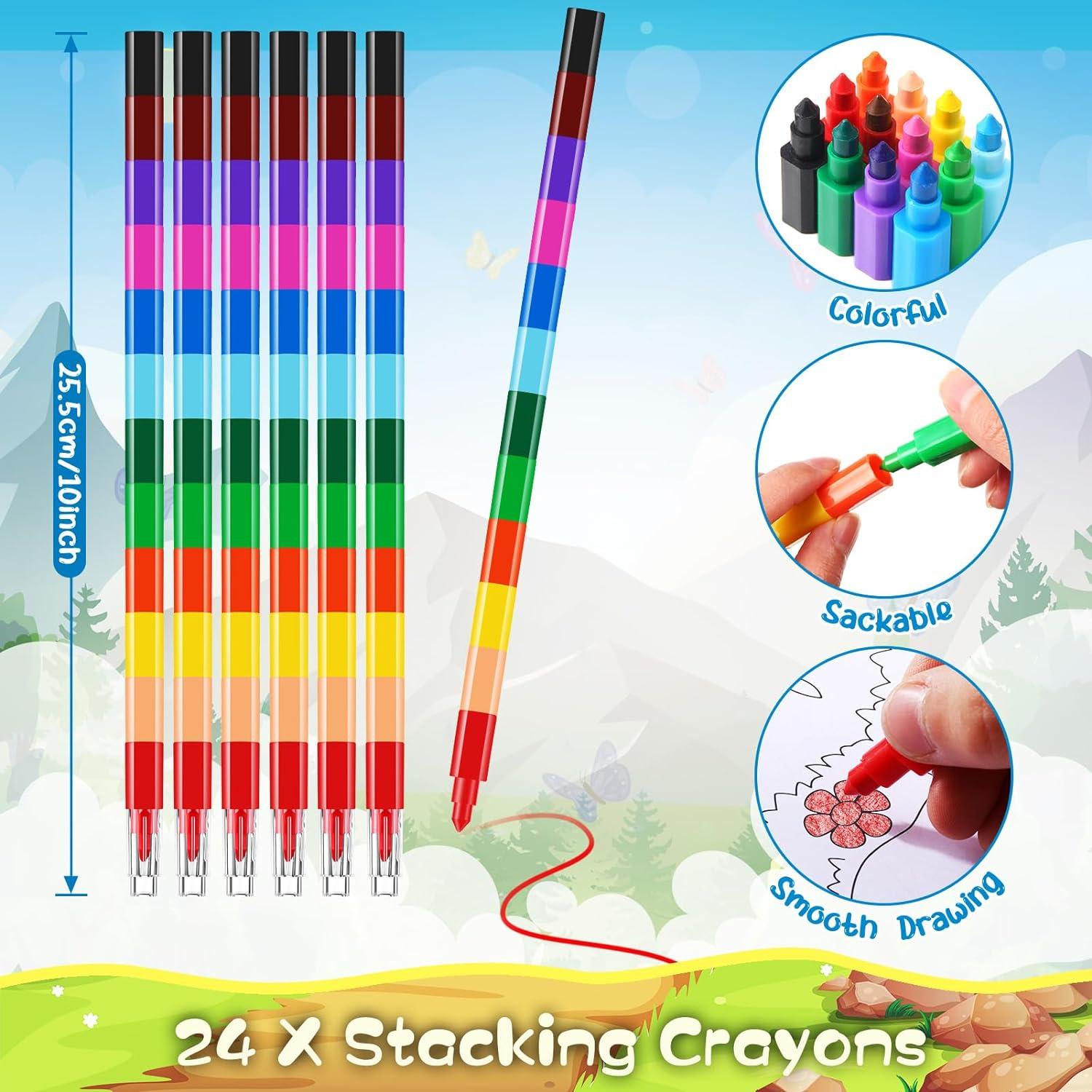 BenLouis Libros de Colorear Mini Safari 24 Crayones Niños