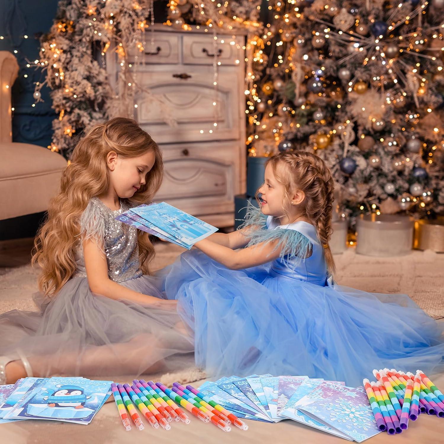 BenLouis 24 Libros de Colorear Congelados + 24 Crayones