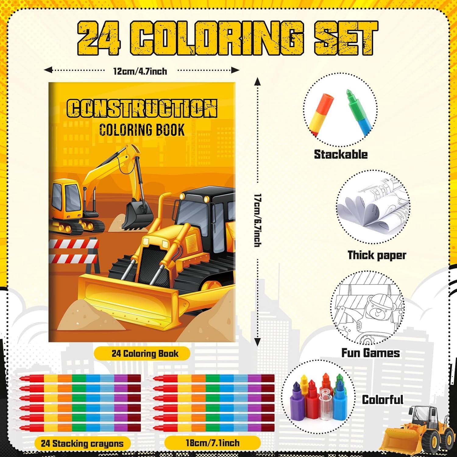 BenLouis Libros de Colorear Mini Construcción 24 Piezas