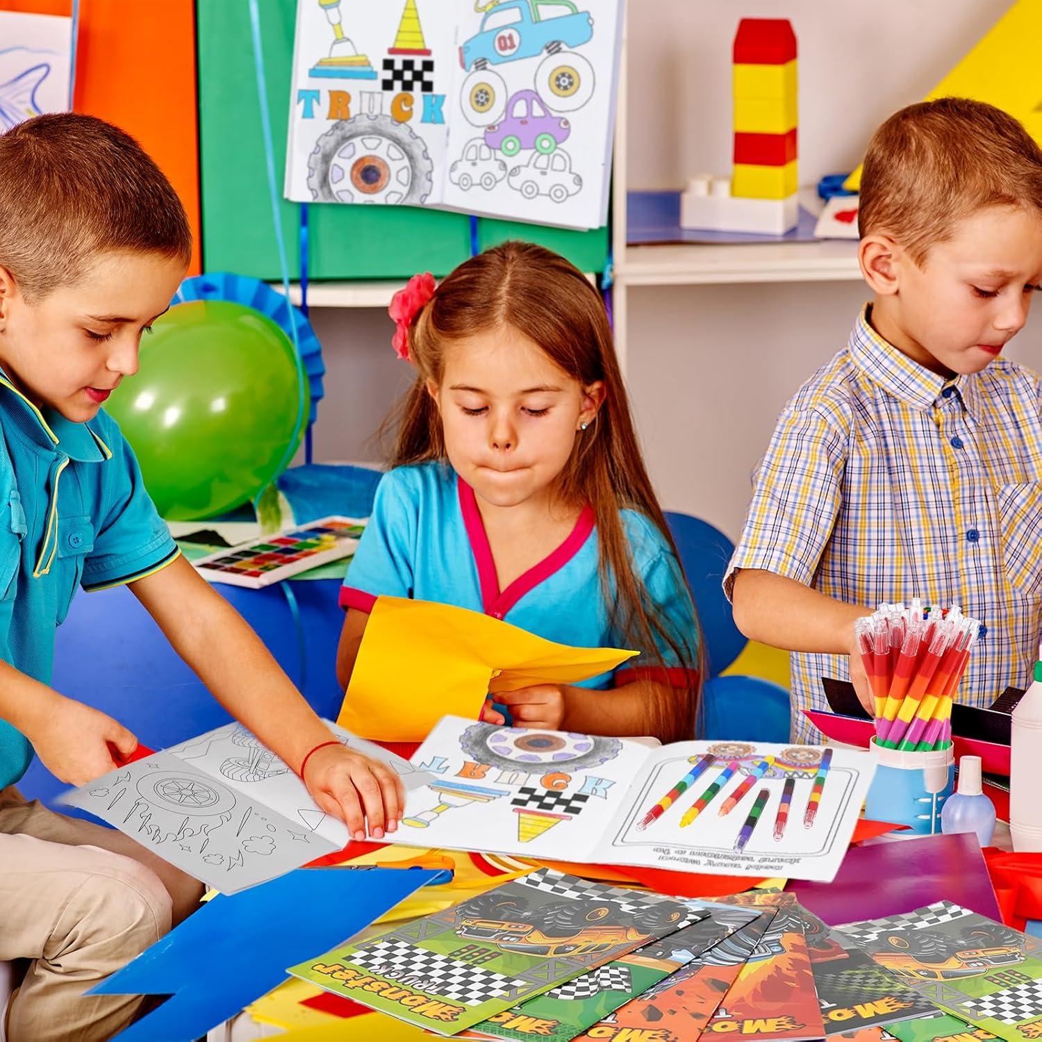 BenLouis 24 Libros para Colorear Camiones Monstruo Niños