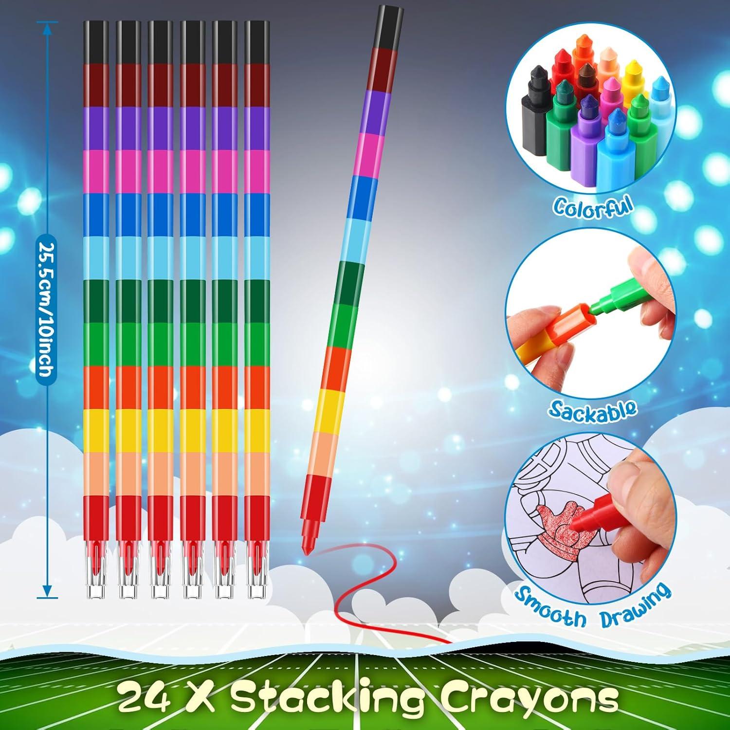 BenLouis 24 Libros de Colorear Mini Deportivos + 24 Crayones