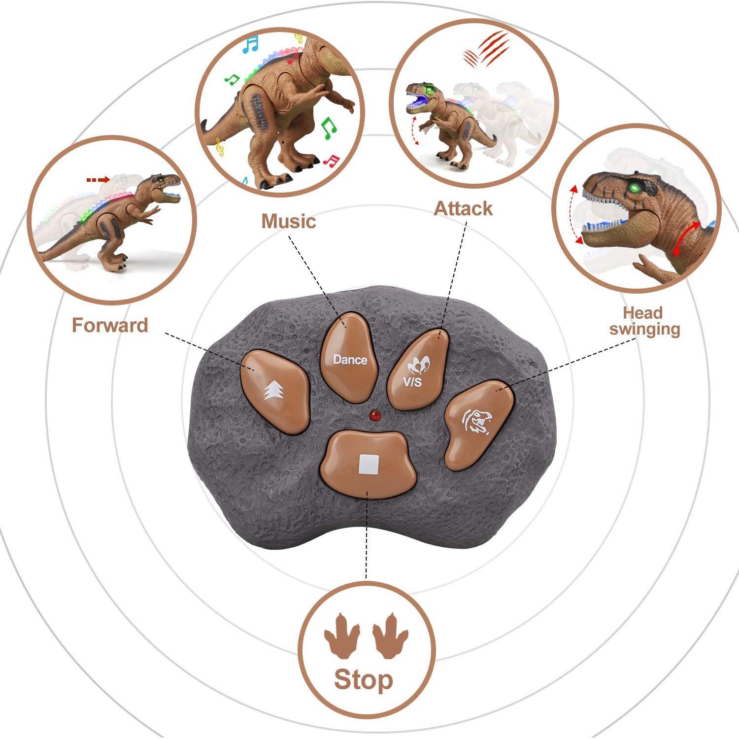 Dinosaurio Robot Control Remoto STEAM Life T Rex LED