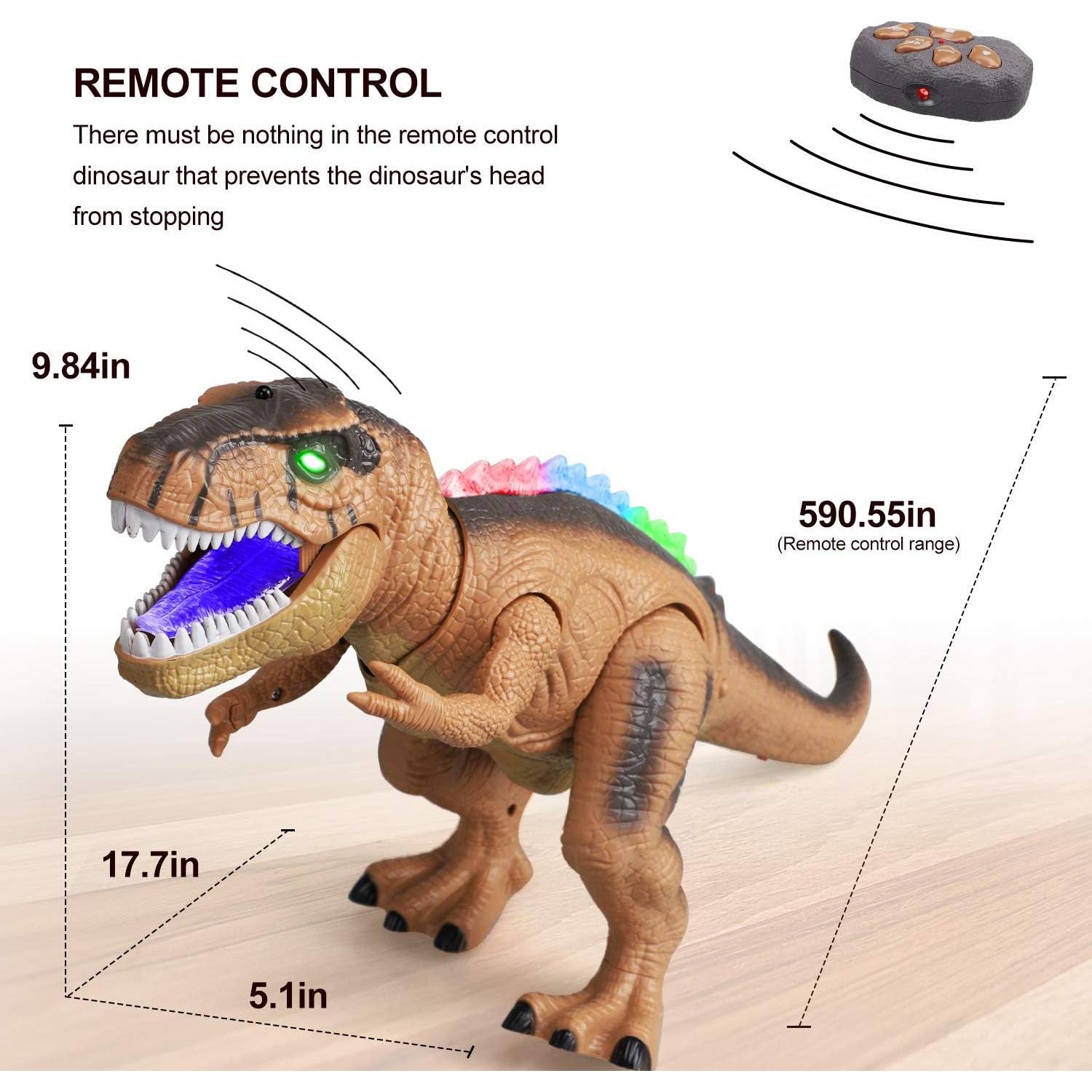 Dinosaurio Robot Control Remoto STEAM Life T Rex LED