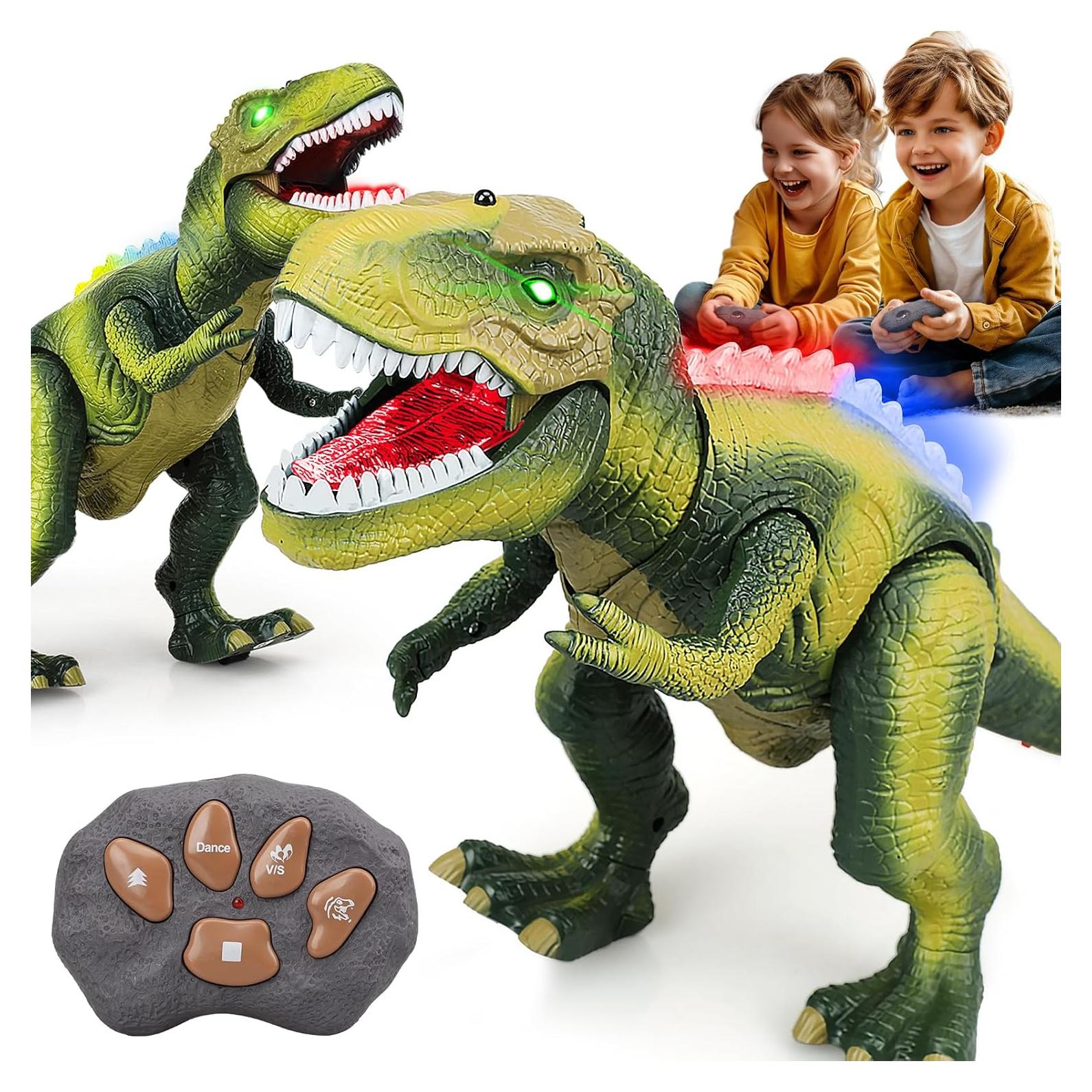 Dinosaurio Control Remoto STEAM Life Verde con Luz y Sonido