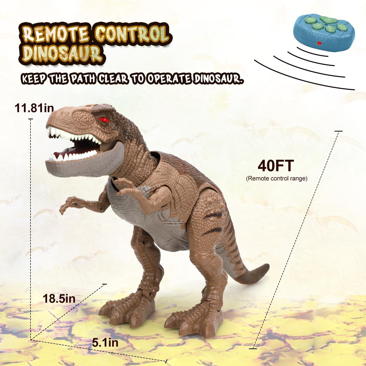 Dinosaurio T-Rex Control Remoto STEAM Life con Luz y Sonido