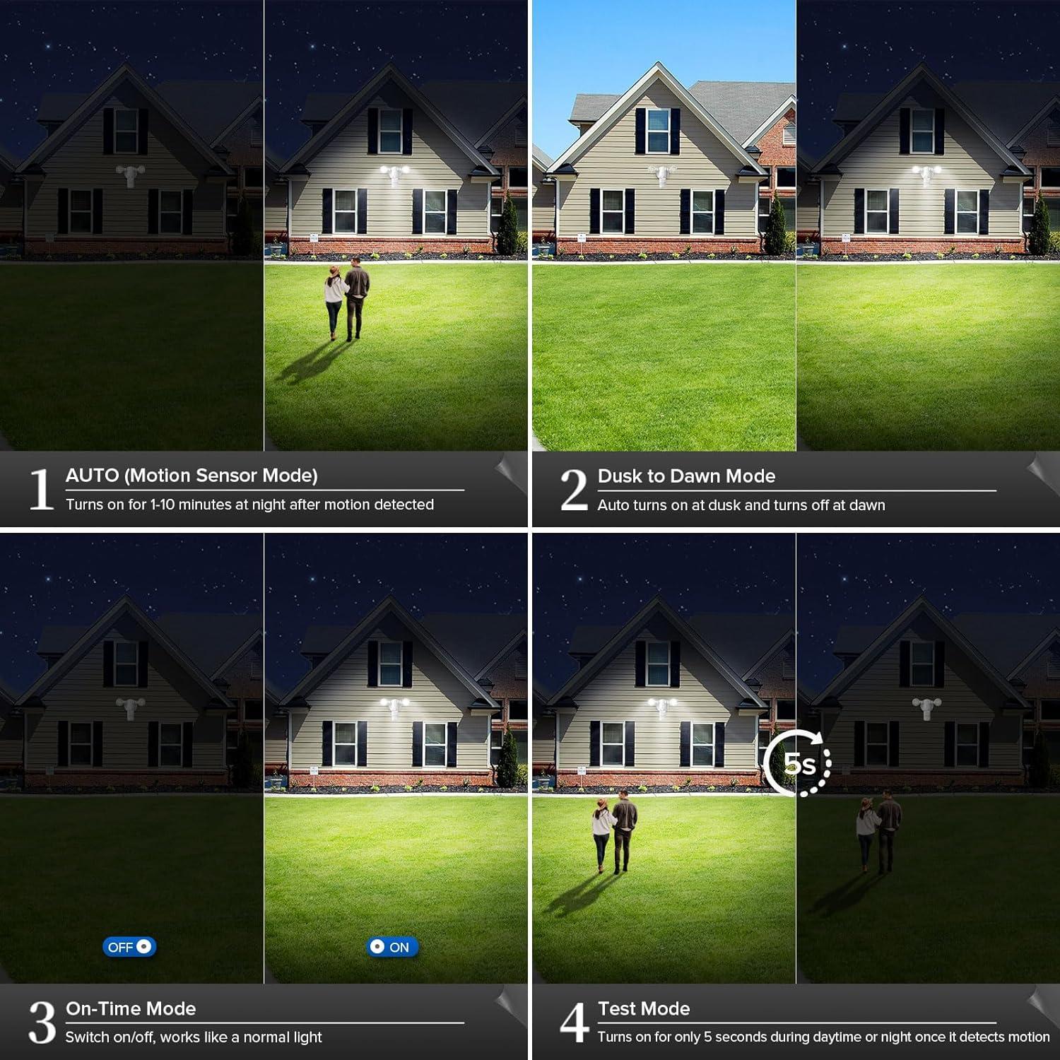 Luz Exterior SANSI 25W 3000LM con Sensor de Movimiento