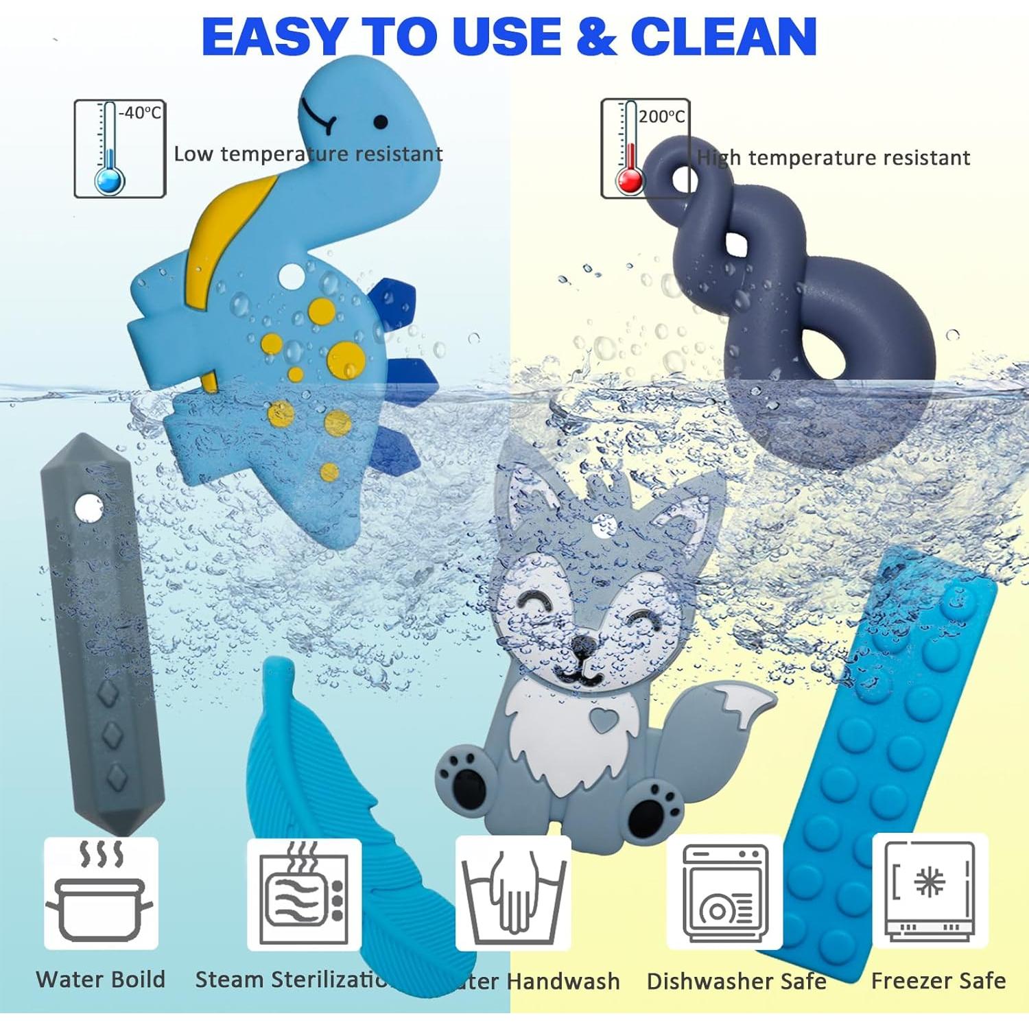 Collares Masticables Sensoriales LeeYean - Paquete de 6