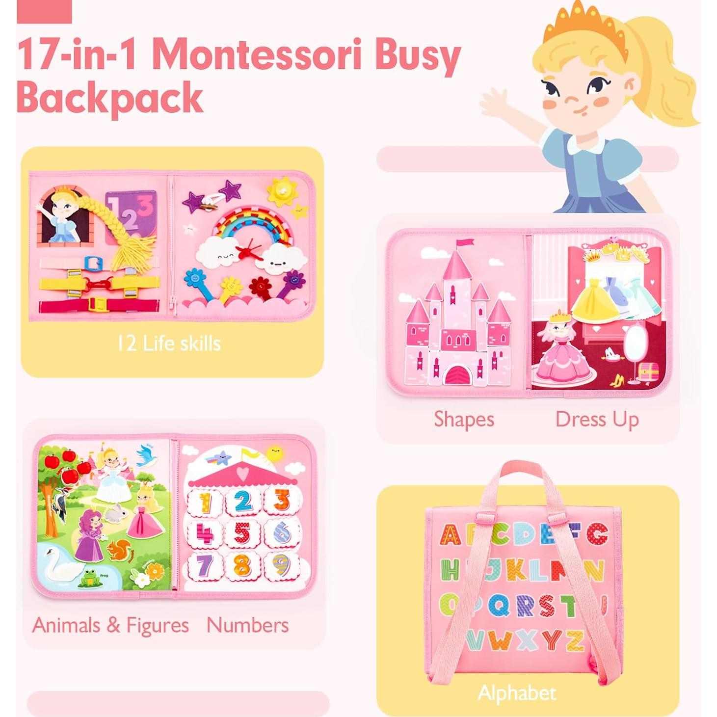 Juguete Montessori Hahaland 17 en 1 para Niños 1-4 Años