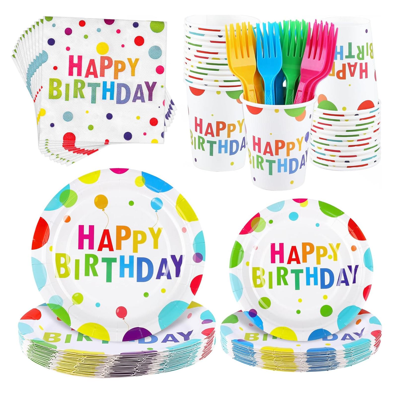 Set de Fiesta de Cumpleaños Kochorie 144 Piezas Colorido