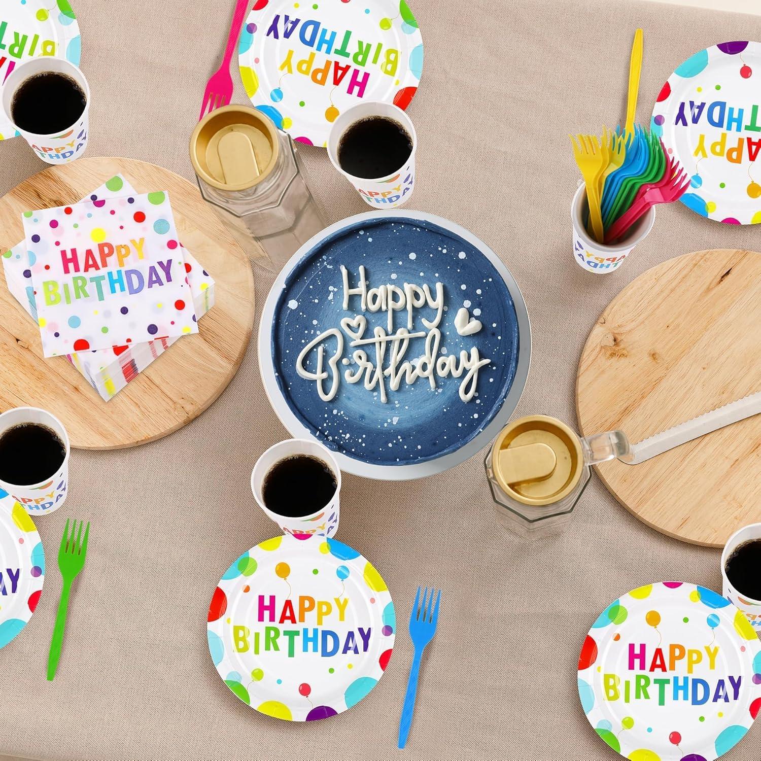 Set de Fiesta de Cumpleaños Kochorie 144 Piezas Colorido