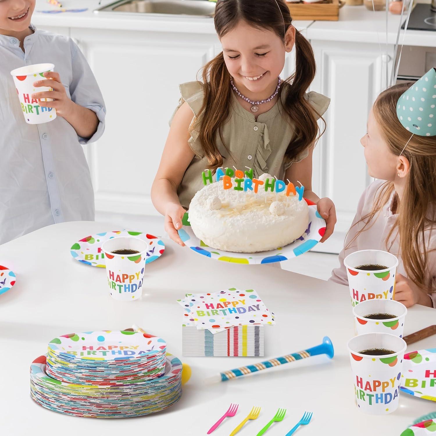 Set de Fiesta de Cumpleaños Kochorie 144 Piezas Colorido