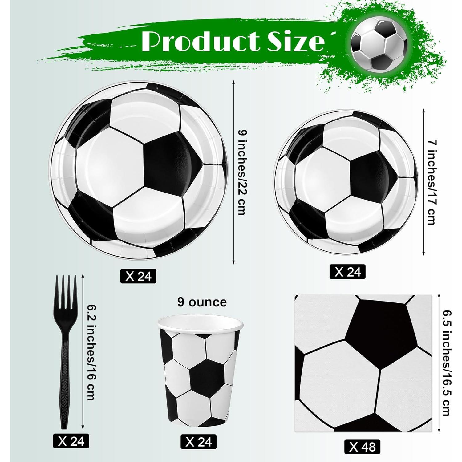 Juego de Fiesta de Fútbol 144 Piezas Kochorie Utensilios