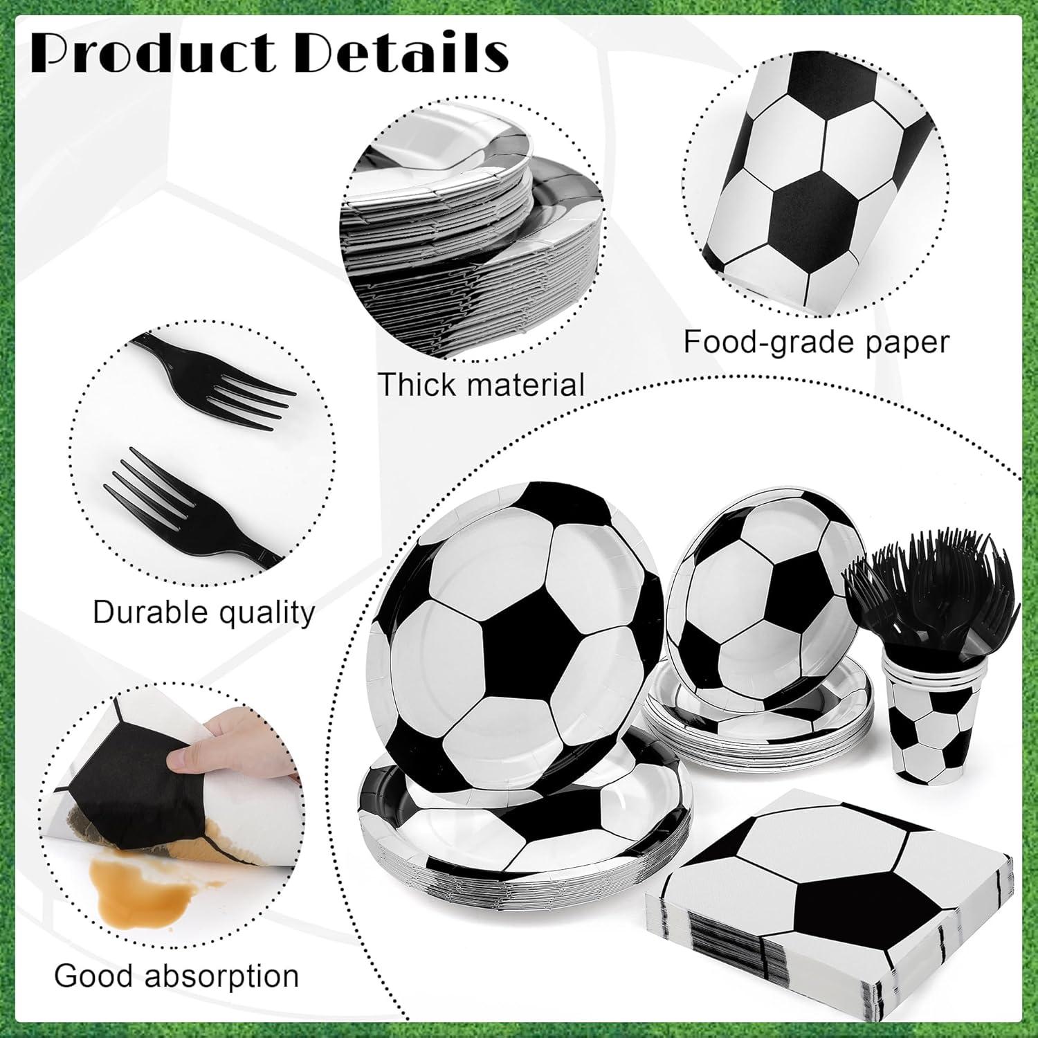 Juego de Fiesta de Fútbol 144 Piezas Kochorie Utensilios