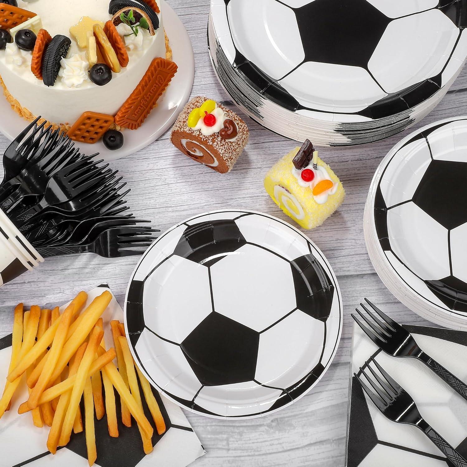 Juego de Fiesta de Fútbol 144 Piezas Kochorie Utensilios
