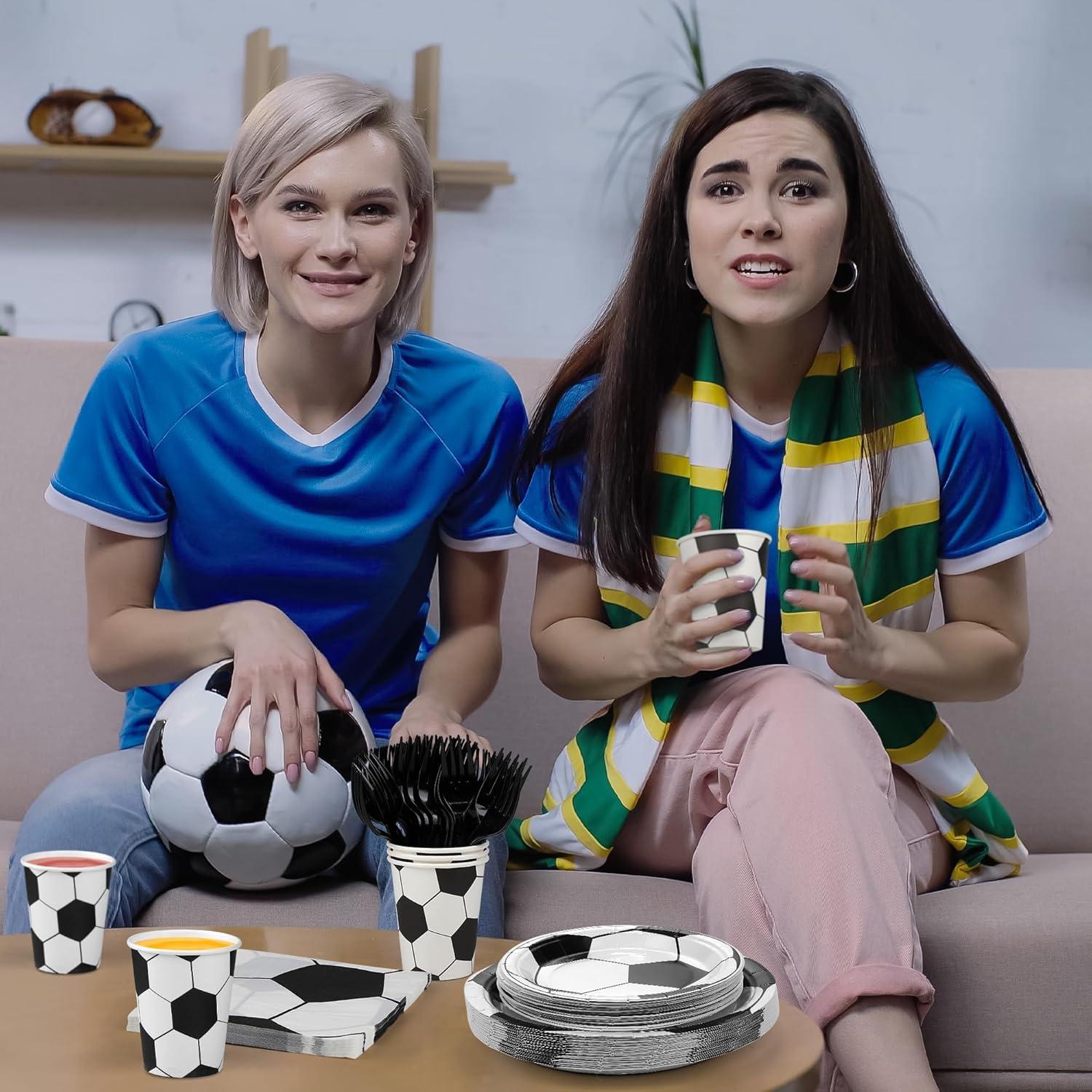 Juego de Fiesta de Fútbol 144 Piezas Kochorie Utensilios