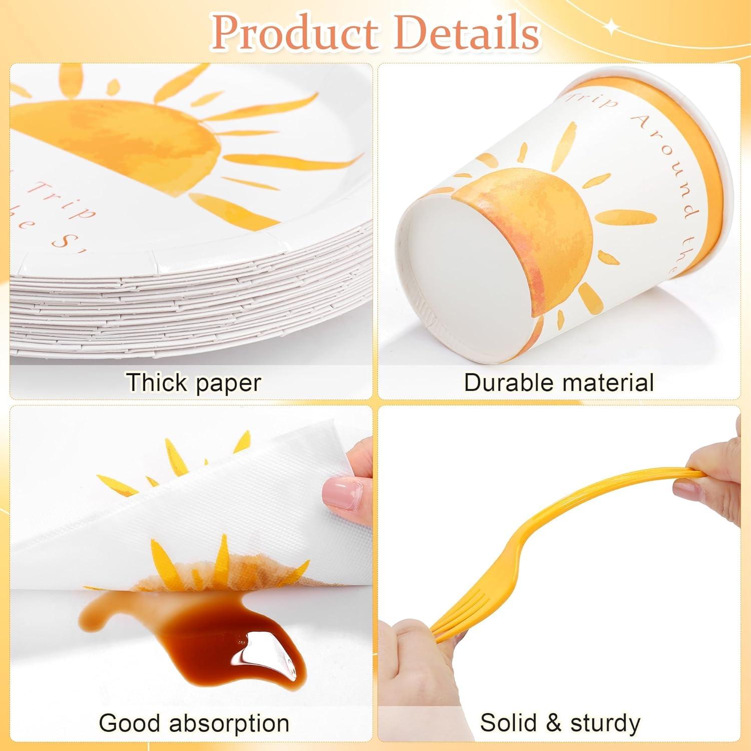 Juego de Vajilla de Fiesta Boho Sol 144 Piezas Kochorie