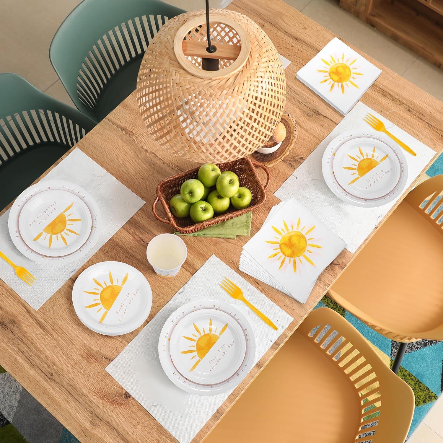 Juego de Vajilla de Fiesta Boho Sol 144 Piezas Kochorie