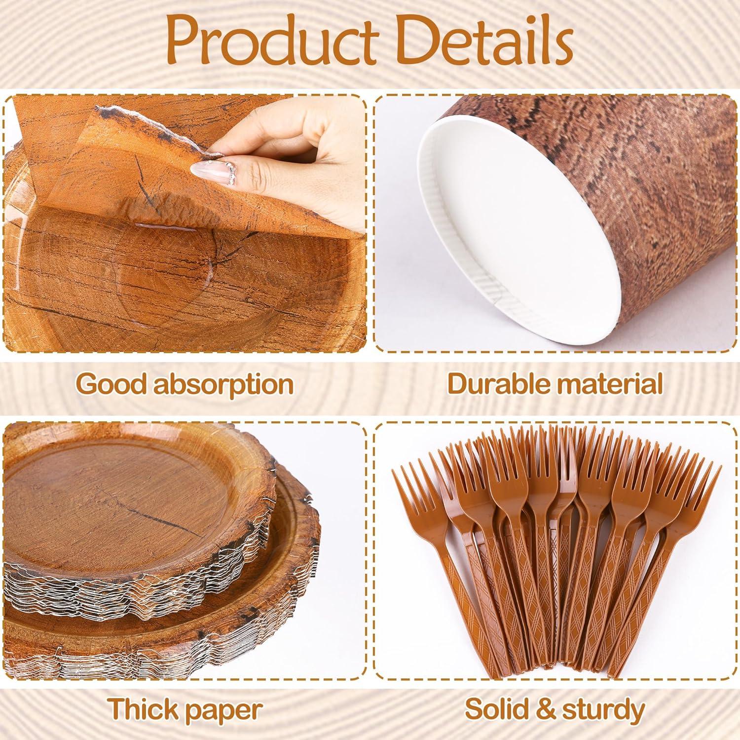 Juego de Vajilla de Madera 144 Piezas Kochorie Camping