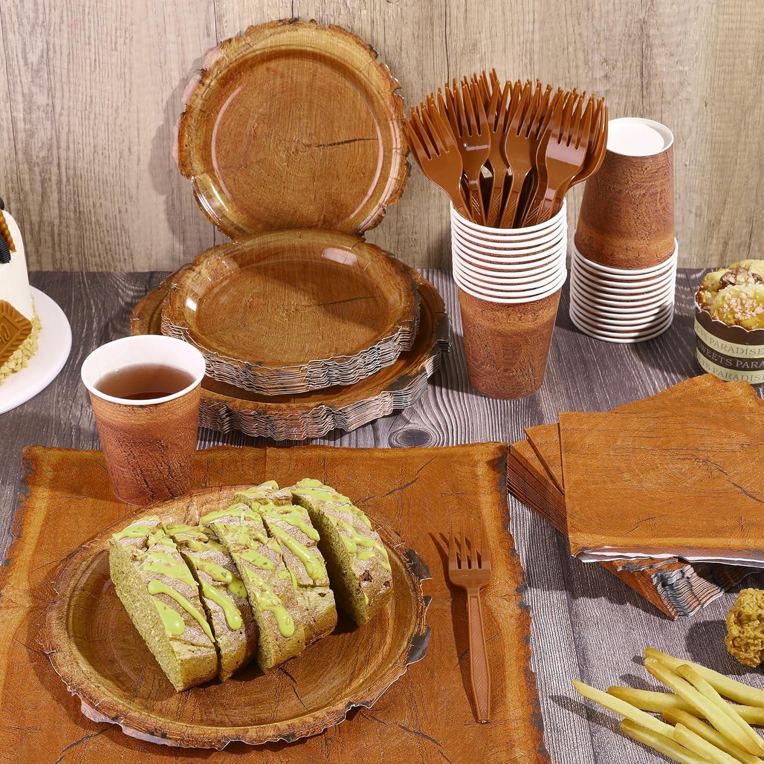 Juego de Vajilla de Madera 144 Piezas Kochorie Camping