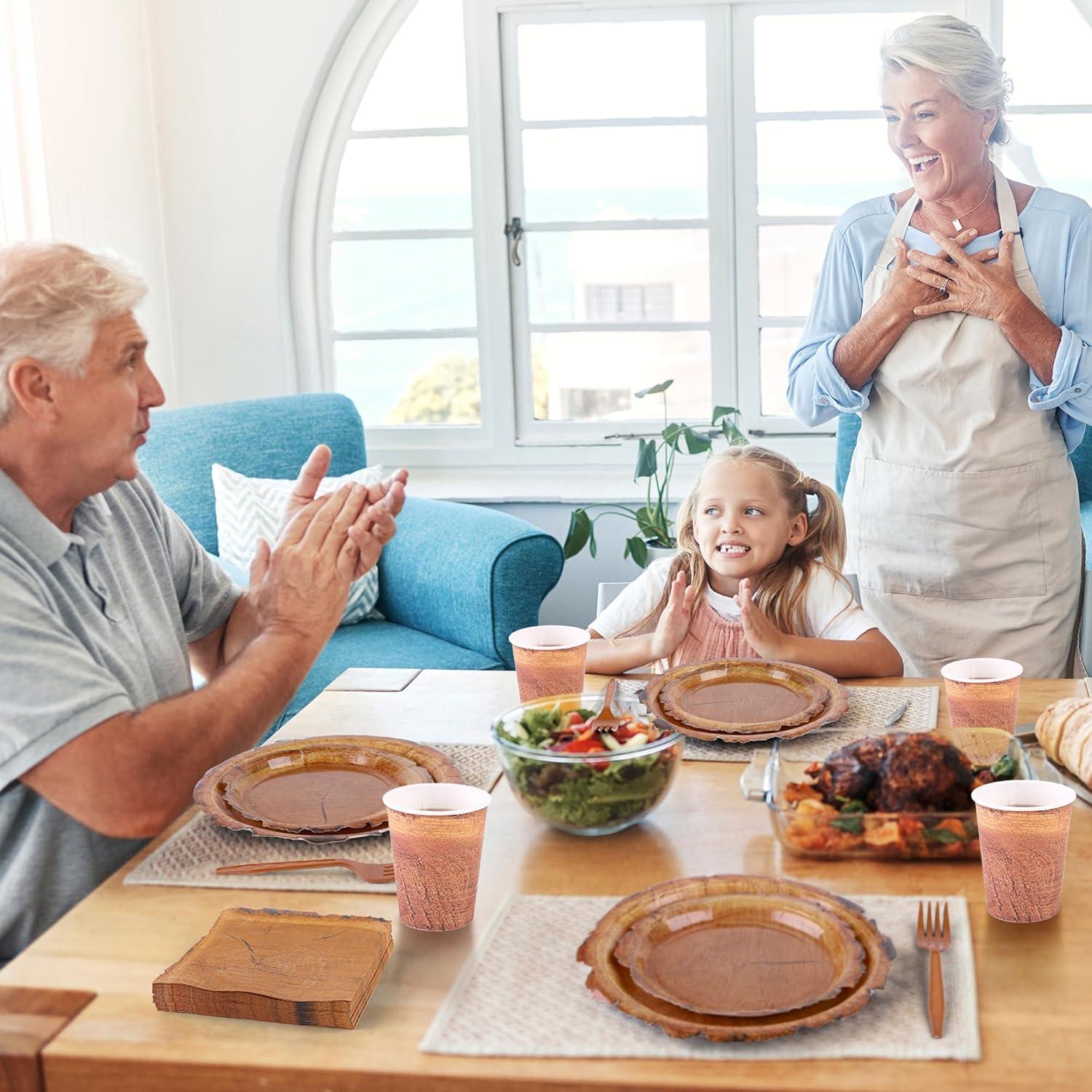 Juego de Vajilla de Madera 144 Piezas Kochorie Camping