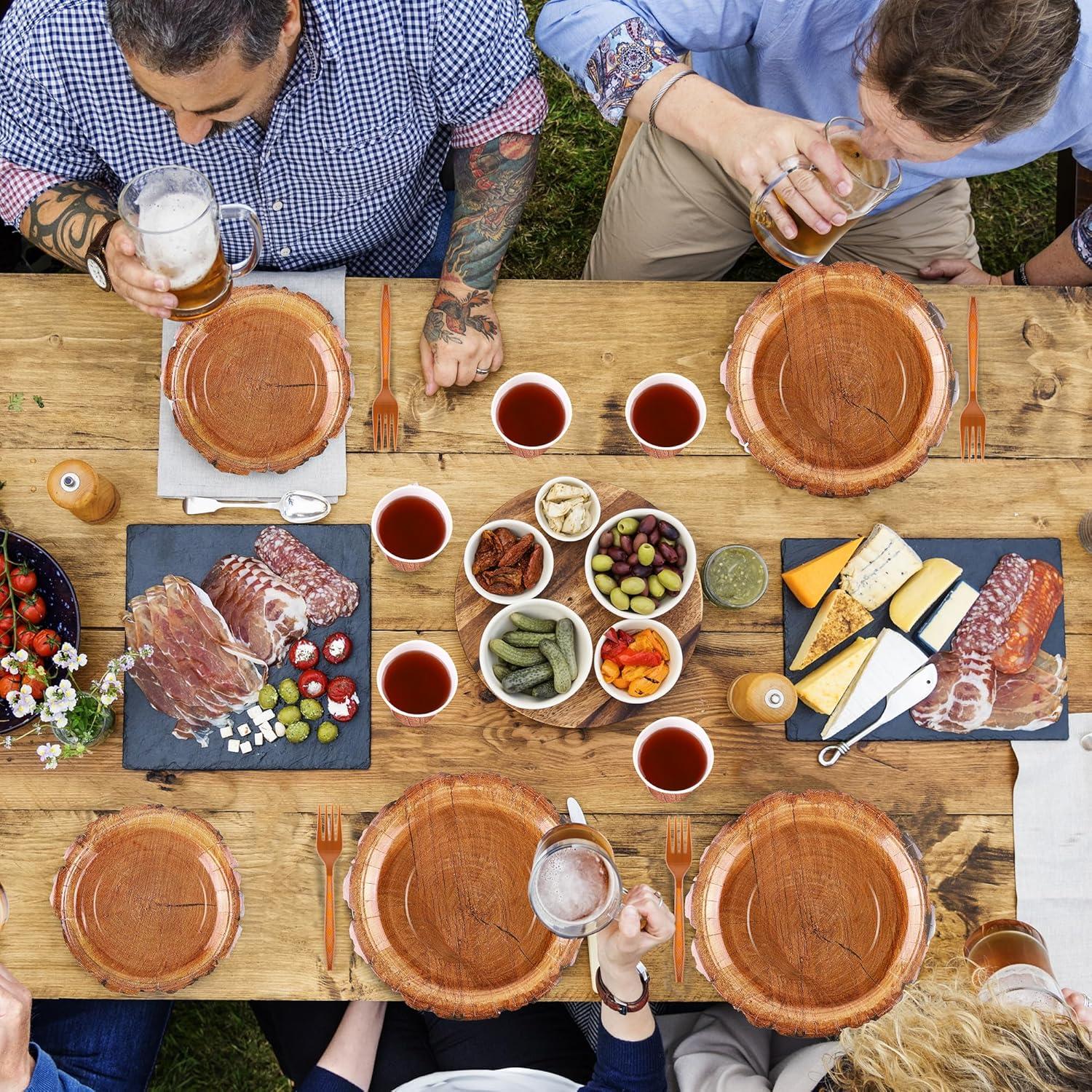 Juego de Vajilla de Madera 144 Piezas Kochorie Camping