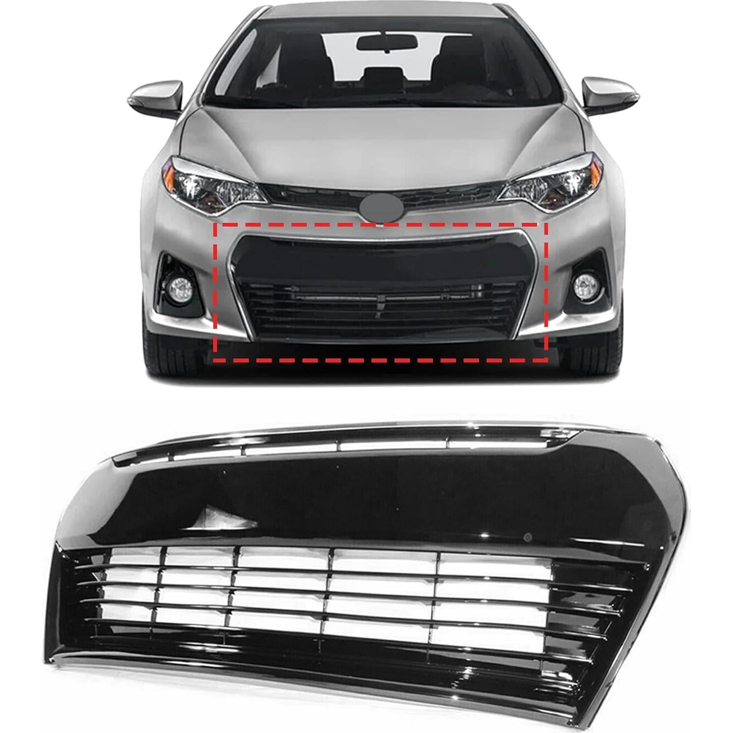 Parrilla Inferior Parachoques Delantero HAPSO Toyota Corolla S 2014-2016