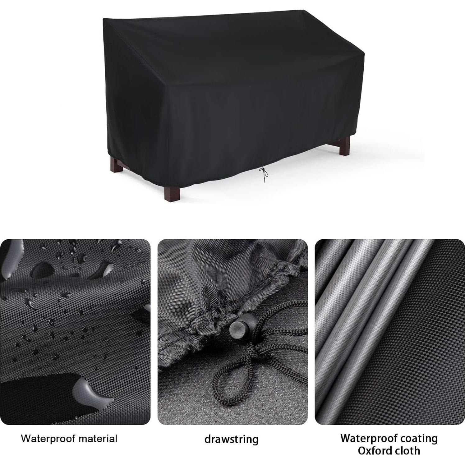 Cubierta para banco de jardín Hengme 133x82x87 cm impermeable