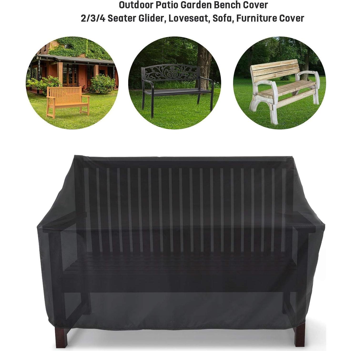 Cubierta para banco de jardín Hengme 133x82x87 cm impermeable