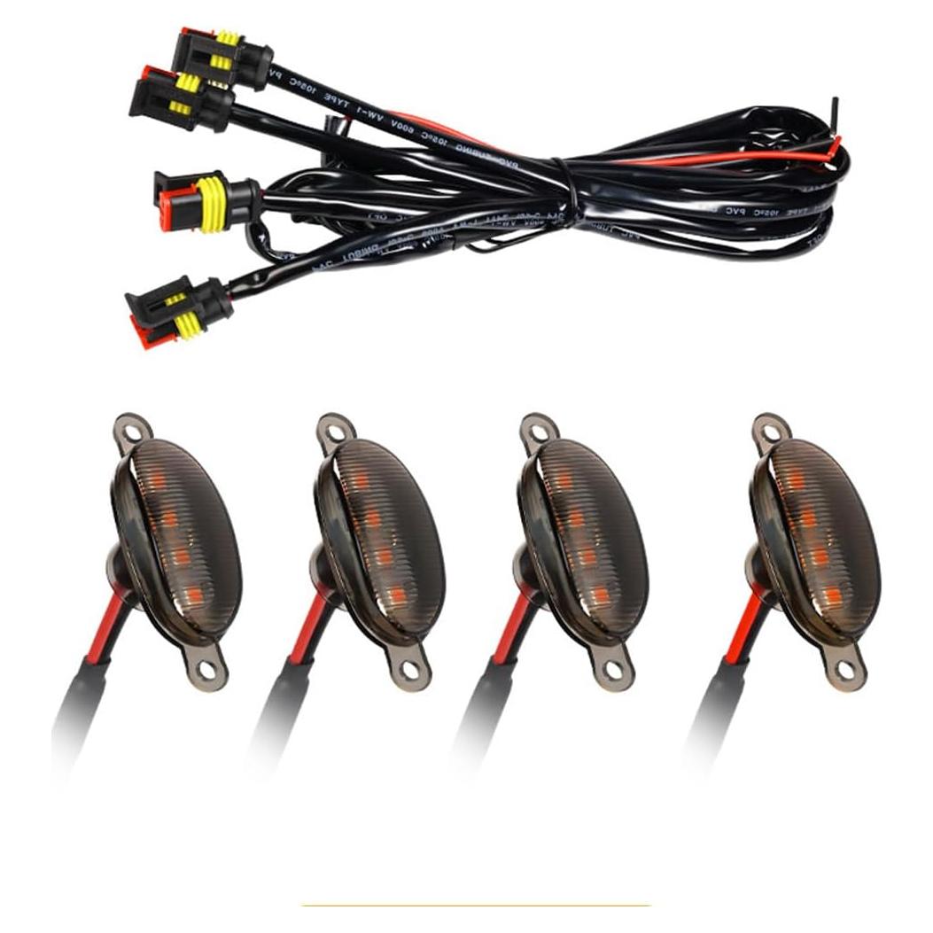 Luces LED de Parrilla UHANBUT Amarillo para Automóvil 21x5.7cm