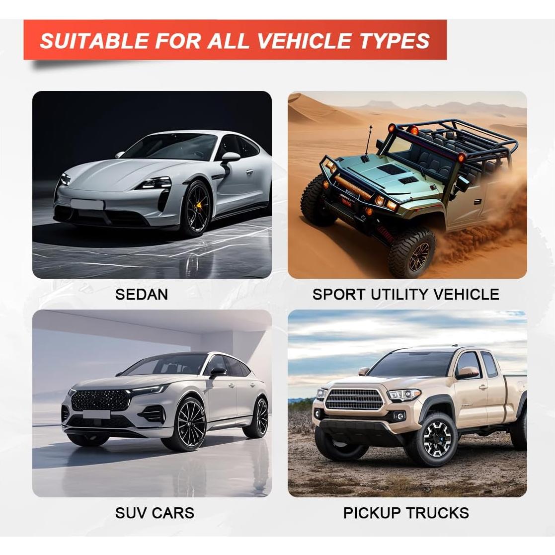 Luces LED de Parrilla UHANBUT Amarillo para Automóvil 21x5.7cm