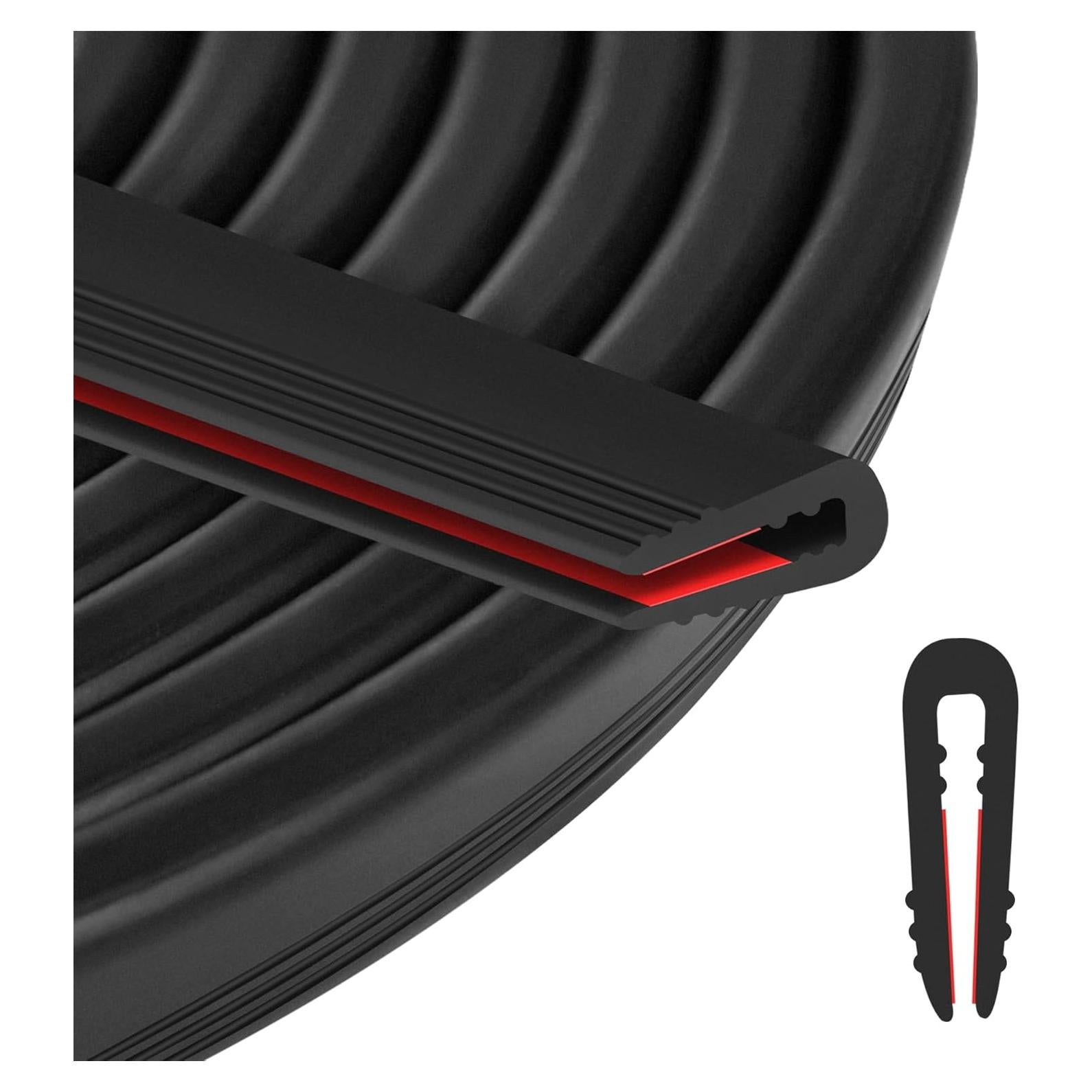 Protector de Bisel de Goma ToLanbbt 1.6mm x 3m Autoadhesivo Negro