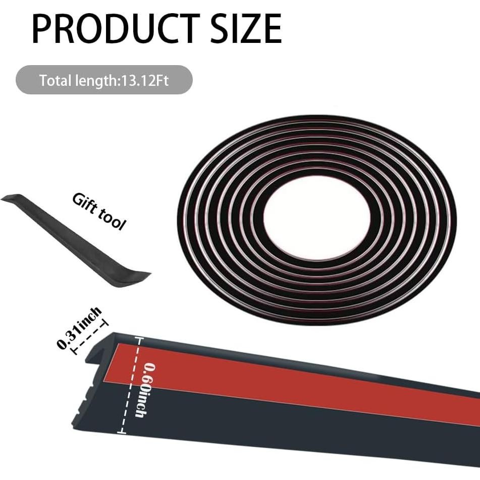 Tira de Sellado de Ventana de Coche Figpade 4m Negro