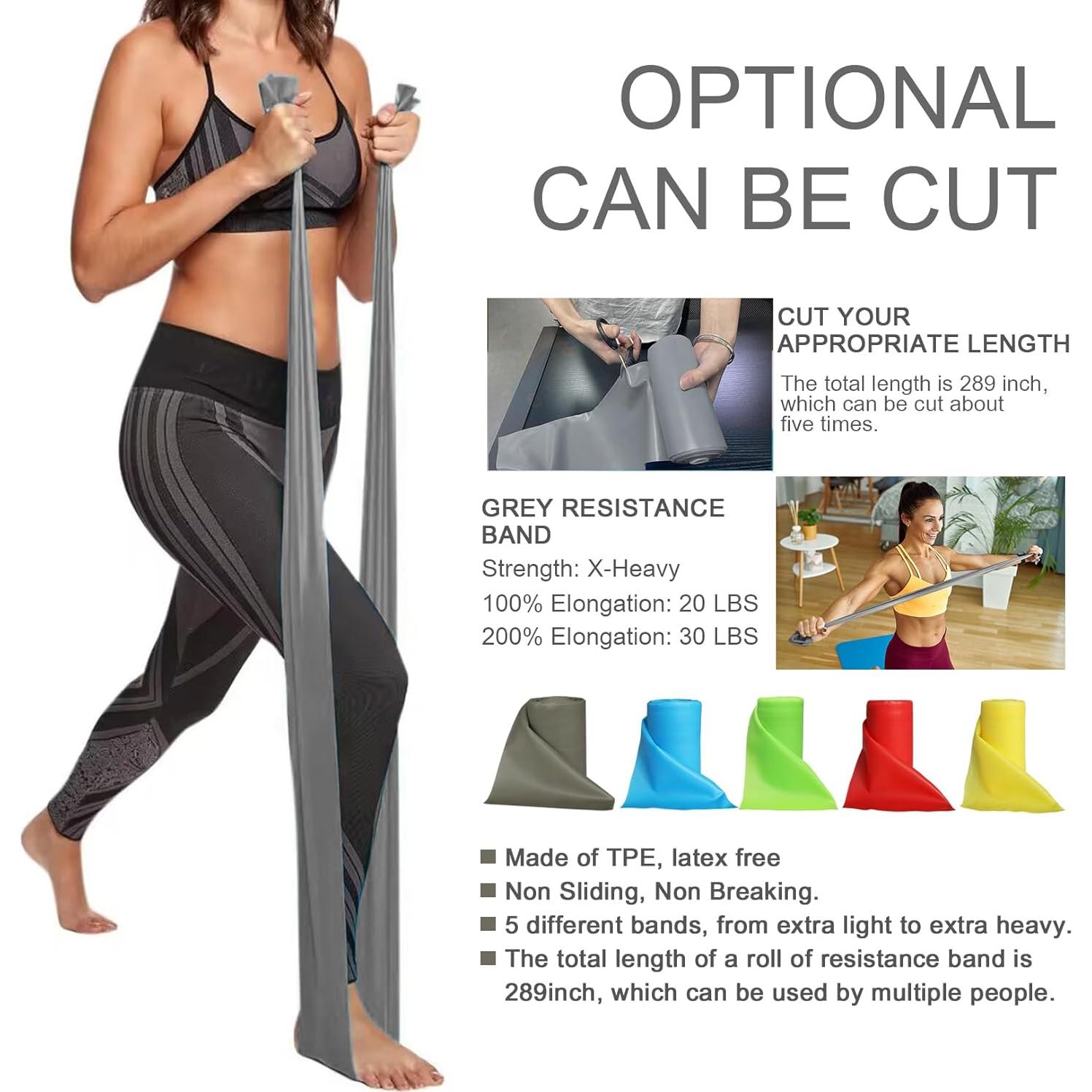 Rollo Banda Resistencia Lianjindun Gris Muy Pesado 152cm