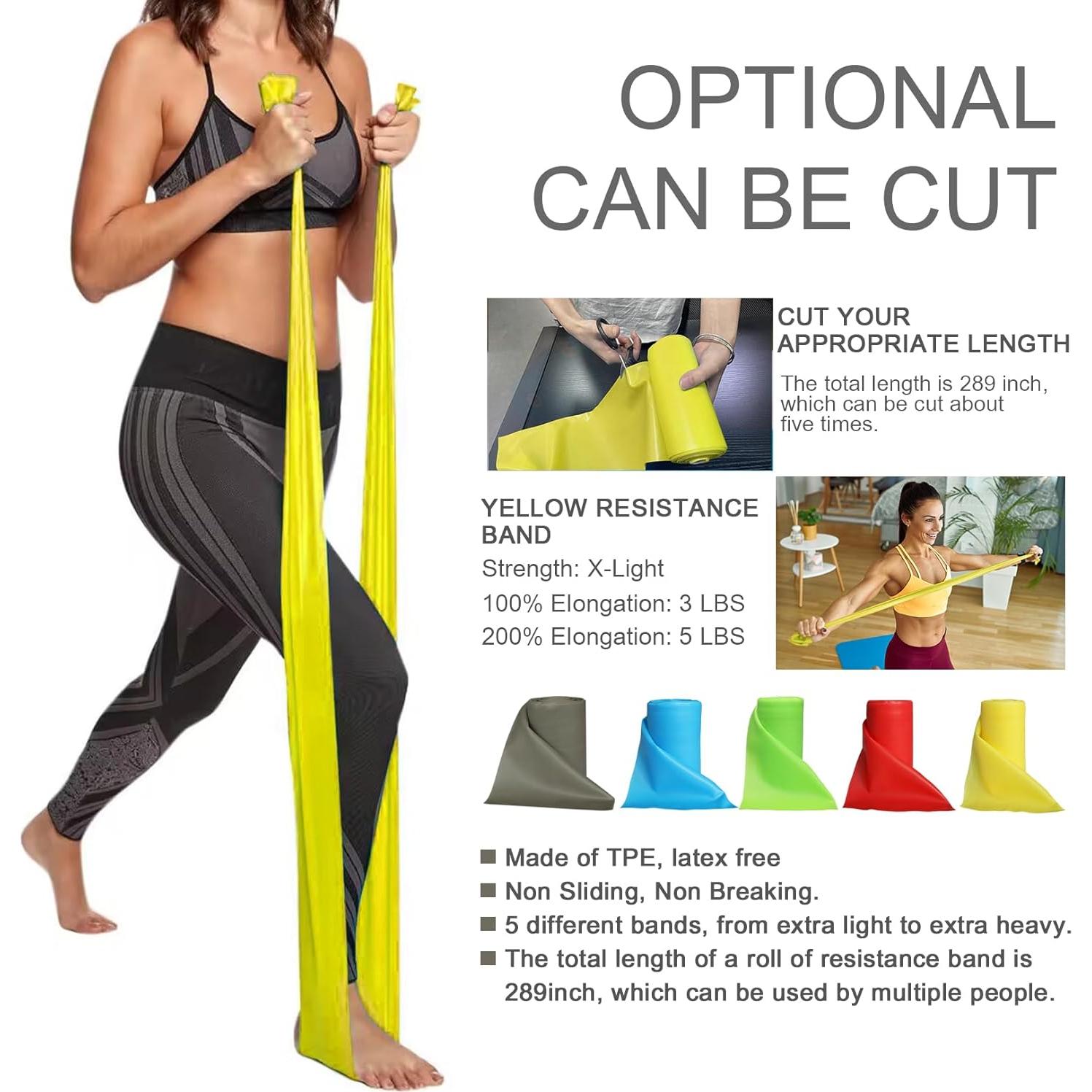 Banda de Resistencia Lianjindun Amarilla X-Ligera 0.25mm