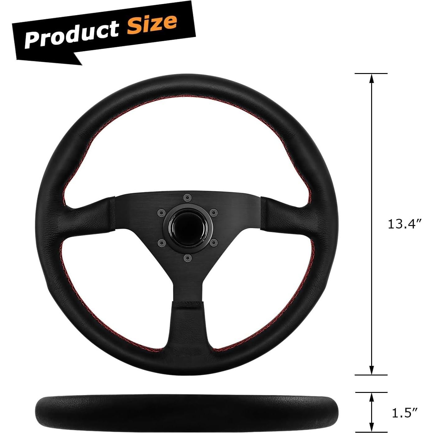 Volante de Carreras VOONKE 34 cm Universal con Claxon