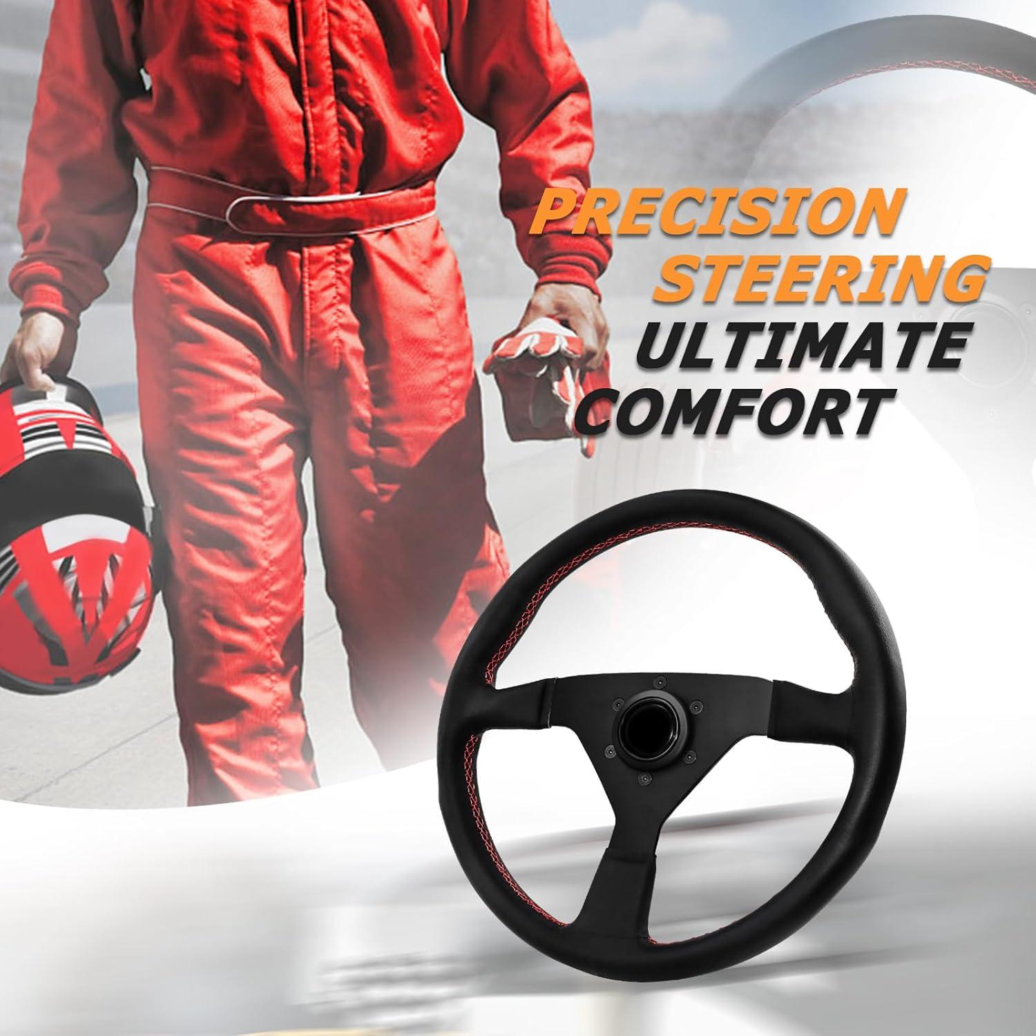 Volante de Carreras VOONKE 34 cm Universal con Claxon