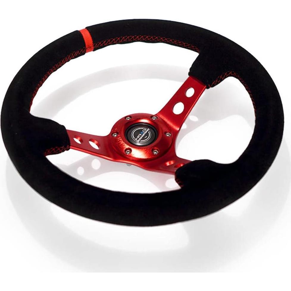 Volante Deportivo Reforzado NRG Innovations 350mm Cuero Negro