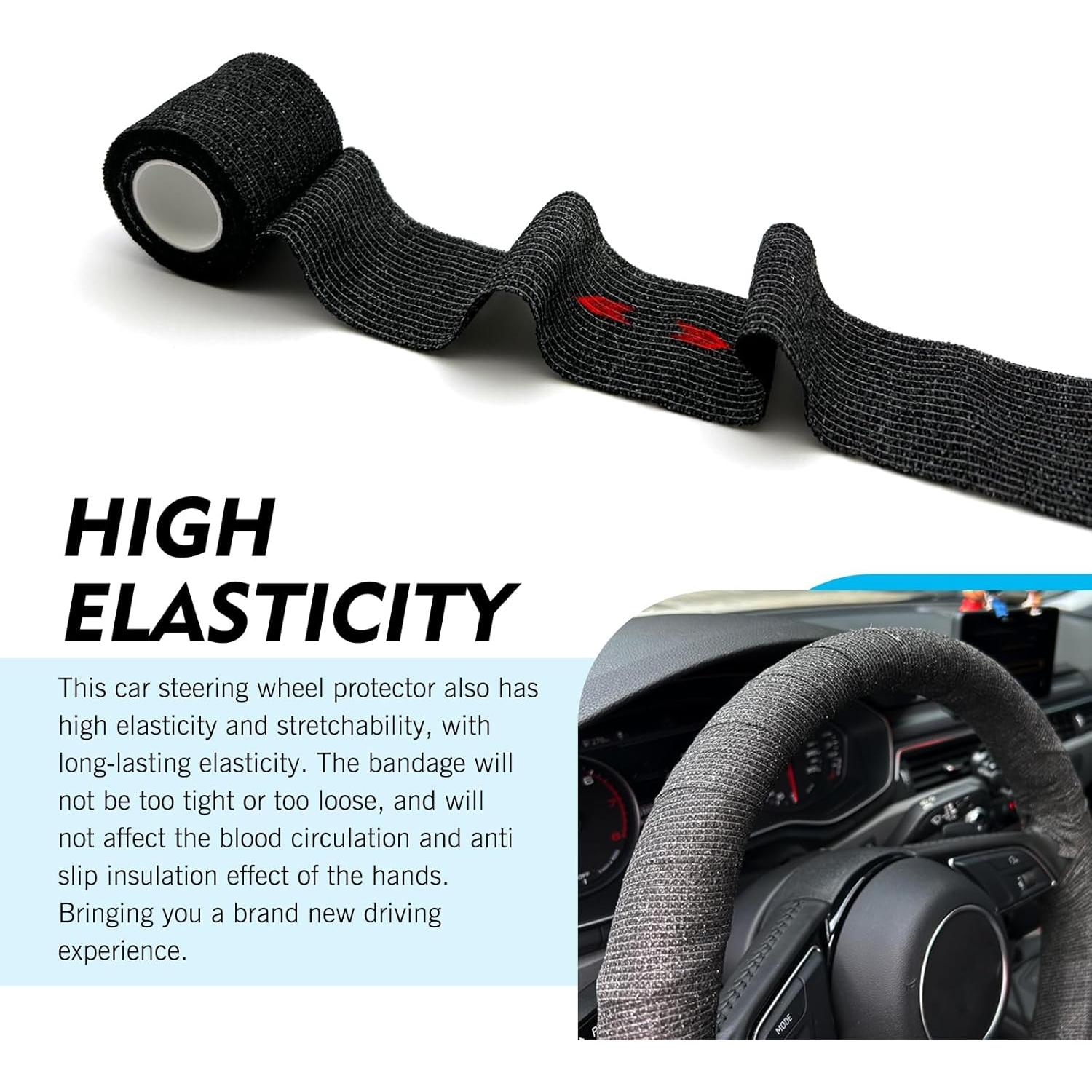 Funda de Volante Antideslizante Lekiliky 2PCS Negra