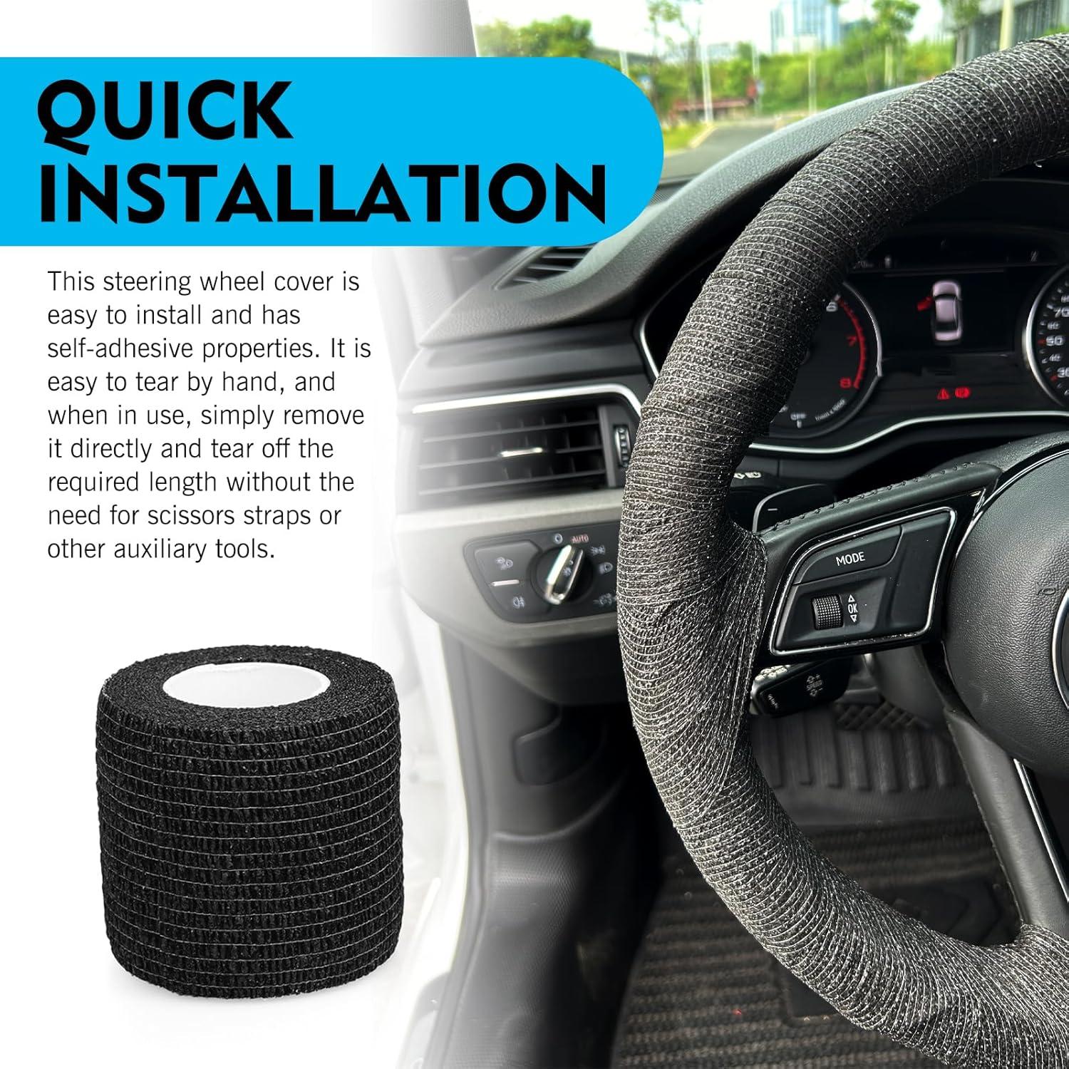 Funda de Volante Antideslizante Lekiliky 2PCS Negra