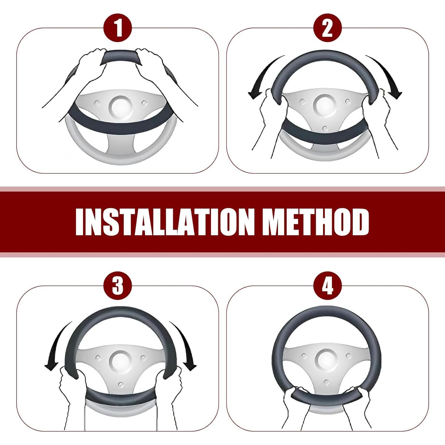 Cubierta de Volante de Felpa Arwrilt Negra y Roja Universal