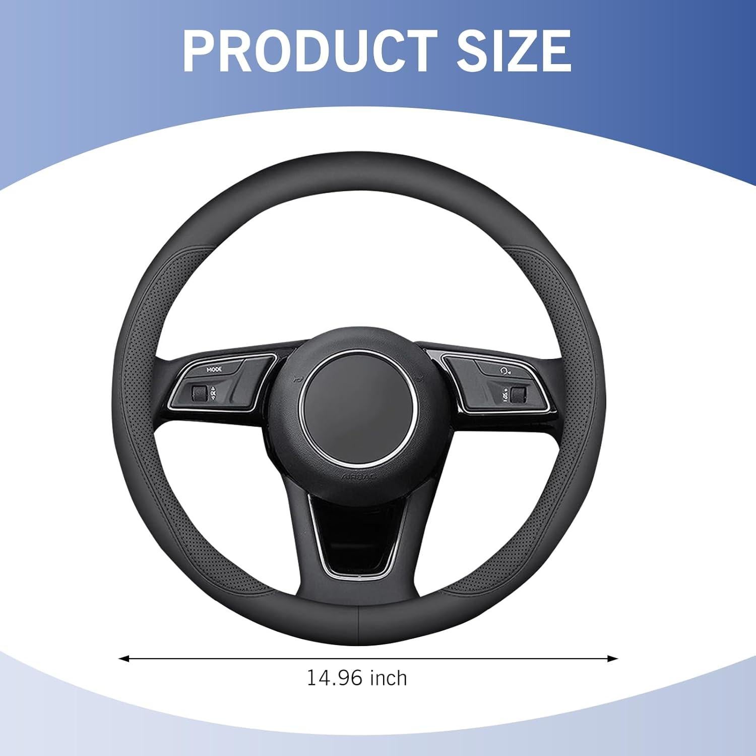 Cubierta de Volante de Cuero Arwrilt Universal 37-38cm Negra